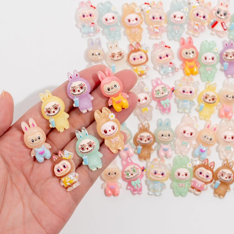 Decoden Resin Charms 50PCS Slime Charms Cabochon Craft Flatback Resin Supplies for DIY, Scrapbooking, , and Phone Case Decoration (Pastel Colors) - Image 4